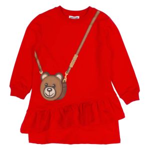 Moschino Kid Red Teddy Bag Dress