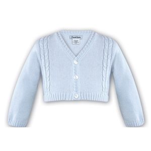 Sarah Louise Boys Pale Blue Knitted Cable Cardigan 