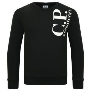 C.P. Company Boys Shoulder and Back Logo  Black Sweatshirt