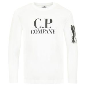 CP COMPANY White Pocket Print T Shirt