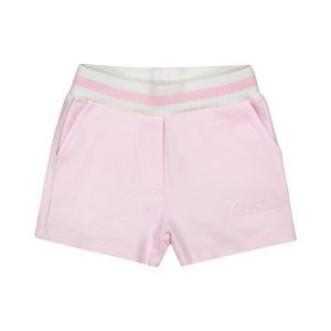 Monnalisa Pink Cotton Logo Shorts