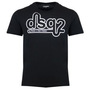 DSQUARED2 Black Large White Logo T-Shirt