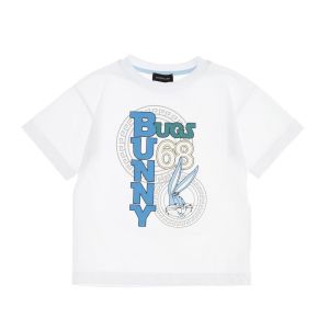 Monnalisa Boys White Bugs Bunny 68 T-Shirt