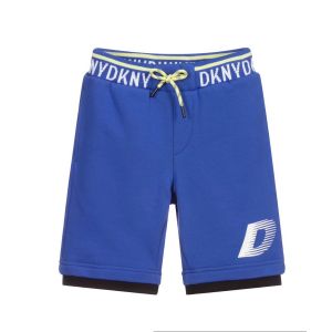 DKNY Bright Blue Cotton Jersey Shorts