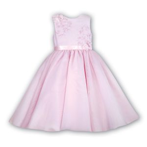 Sarah Louise Girl's Pink Ballerina Length Occasion Dress