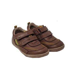 Start-Rite Boys Light Brown Leather "Leo" Velcro Shoes