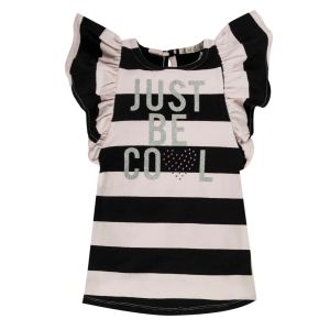 Everything Must Change Girls Black and Pink Striped Dress