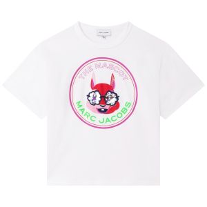 MARC JACOBS Girls White Mascot Logo T-Shirt
