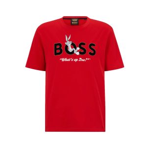 BOSS Boys Looney Tunes &#039;Bugs Bunny&#039; Red Cotton T-Shirt