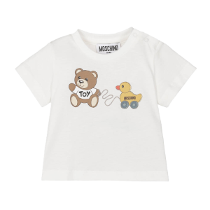 Moschino Baby White Bear And Duck T-Shirt
