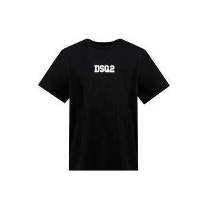 DSQUARED2 Black Slouch Fit T-shirt With White Logo