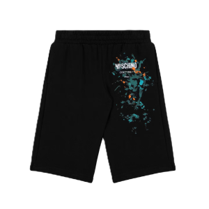 Moschino Boy&#039;s Black Paint Shorts SS24