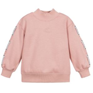 Calvin Klein Jeans Pink Jersey Logo Laced Sweatshirt