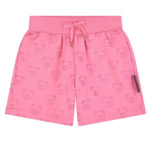 Moschino Kid-Teen Pink Toy Print Cotton Jersey Shorts