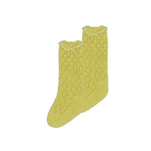 Rahigo Girls Bright Yellow Socks With Frill Detail