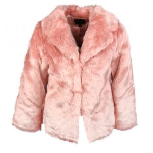 Guess Pink Faux Fur Coat