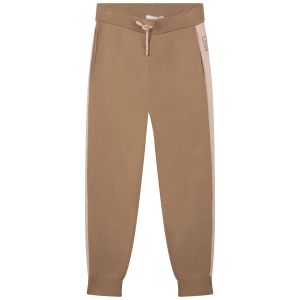 Chloé Girls Beige Cotton Knitted Joggers
