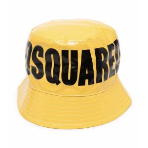 DSQUARED2 Yellow Black Logo Bucket Hat 