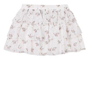3Pommes Girl's Ivory Chiffon Skirt