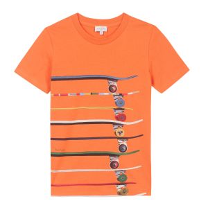 Paul Smith Junior Boy's Orange 'Relay' T-Shirt
