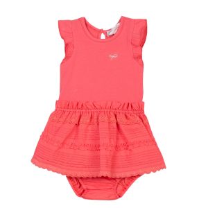 Lili Gaufrette Coral Pink Dress