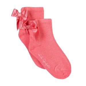 Lili Gaufrette Girl's Coral Bow Socks