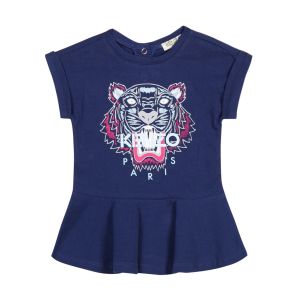 Kenzo Kids Girl's Navy Blue Tiger Dress