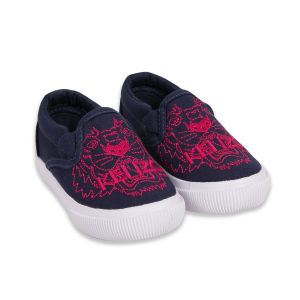 Kenzo Kids Girl's Navy And Pink Canvas Trainer