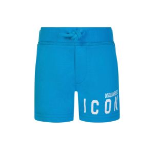 DSQUARED2 ICON Bright Blue Shorts With White Logo