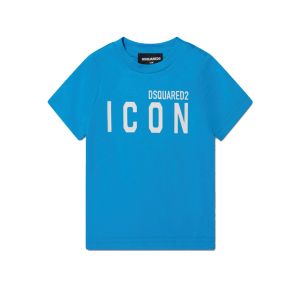 DSQUARED2 ICON Bright Blue T-shirt With White Logo