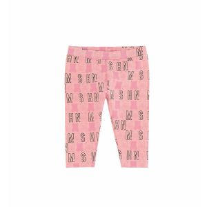 Moschino Baby Girls Pink Cotton All-Over Logo Print Leggings