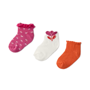Mayoral Baby Girl&#039;s Pink and Orange Set of 3 Socks 