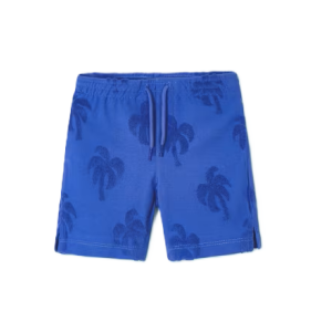 Mayoral Boy Blue Palm Tree Bermuda Shorts