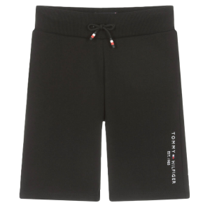 Tommy Hilfiger Boys Black Essential Cotton Jersey Shorts SS24