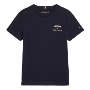 Tommy Hilfiger Boys Navy Blue Cotton Logo T-Shirt SS24