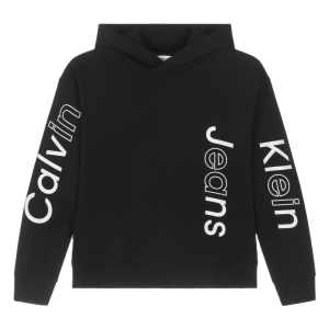 Calvin Klein Boys Black Cotton Hoodie SS24