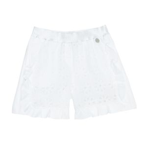 Simonetta Girl's White Boderie Anglaise Shorts
