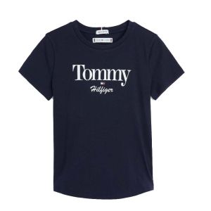 Tommy Hilfiger Girls Dark Blue With White Logo T-shirt