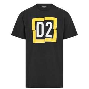 DSQUARED2 Black Square Box Logo T-shirt