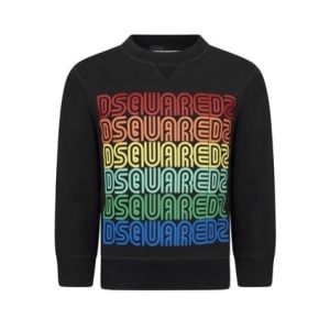 DSQUARED2 Black Multi Coloured Logo Sweatshirt