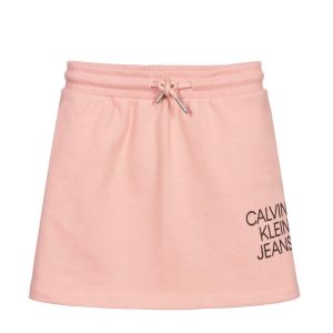 Calvin Klein Jeans Pink Organic Cotton Logo Skirt