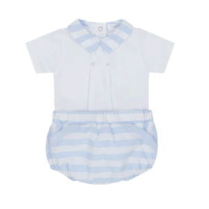 Deolinda Boy&#039;s  Pale Blue Shorts Set