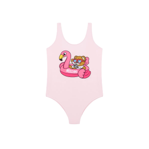 Moschino Girl&#039;s Pink Pool Party Teddy Bear Swimsuit