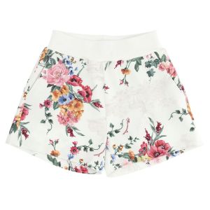 Monnalisa Girls Ivory Bouquet Floral Shorts