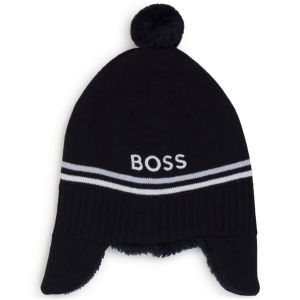 BOSS Baby Boys Navy Blue Knitted Hat
