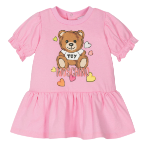 Moschino Baby Girl&#039;s Pink Heart Dress SS24