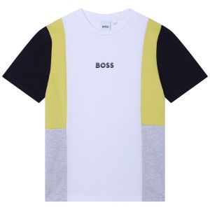 BOSS Boys Colourblock Cotton T-Shirt