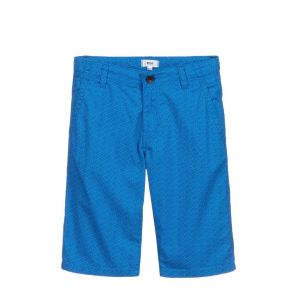 BOSS Kidswear Boys Blue All Over Logo Shorts