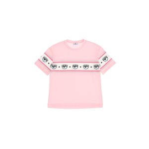 Chiara Ferragni Kids Pink Eye Logo Tshirt