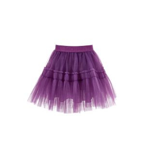 Monnalisa Girls Black Purple Full Tulle Skirt